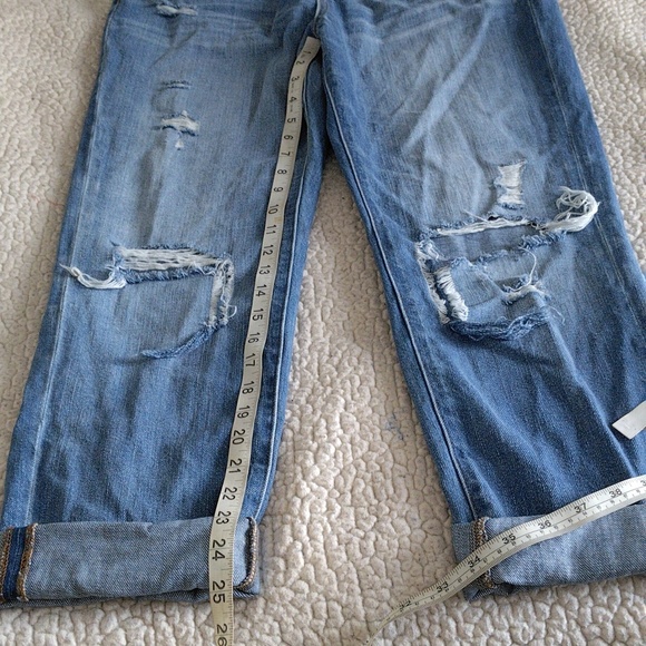 Madewell Size 28 The Perfect Vintage Jean Distressed Ripped Knee Blue Denim - Picture 6 of 15